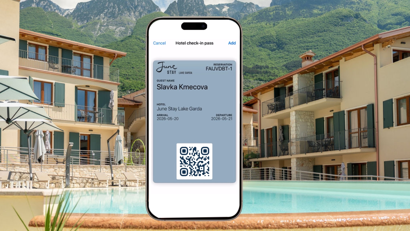 Mobile check-in on a guest's phone